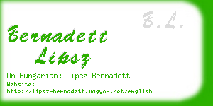 bernadett lipsz business card